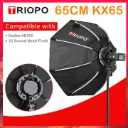 TRIOPO KX65 65cm Octagon Outdoor SoftBox diffuser For Godox V1 AD200 Flash Light
