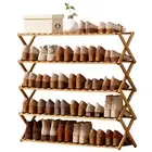 Choclaif Free Standing Shoe Racks for Closet, Shoe Shelf Bamboo Shoe Rack for