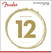 Fender 70L 80/20 Bronze Acoustic Guitar Strings; Light gauges 12-52