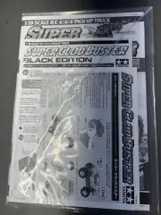 TAMIYA CLOD BUSTER BLACK EDITION MANUAL & ANTENNA / TAMIYA RC /VINTAGE RC PARTS