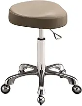 Ergonomic Saddle Stool, Rolling Adjustable Hydraulic Chair with Wheels, Suitable for Office and Dressing Rooms, Comfortable and Supportive Design