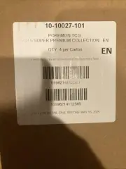 Pokemon Prismatic Evolutions SUPER PREMIUM COLLECTION BOX CASE Sealed 4 BOX CASE