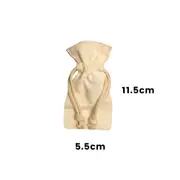 Calico Drawstring Gift Bag Natural Size 1-11.5cm x 5.5cm