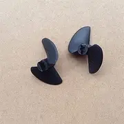 QONXIX 2pairs CW CCW 2-Blade Propeller Dia 32mm Shaft Hole 3.17mm Black Prop High-Speed Nylon Paddle, for RC Model Boat Motor RC Boat Propellers