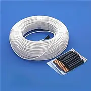 Carbon Fiber Heating Element, 12K 33ohm/m Carbon Fiber Heating Cable, 50/100m Warm Floor Heating Wire, Silicone Wire(100M)