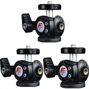 3x FireFly FBH-K2 Rotatable Ball Head For 1/4'' Thread Tripods 5x5.6cm Black