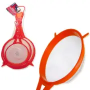 3 PC PLASTIC NYLON MESH STRAINER ALL PURPOSE PLASTIC HANDLE