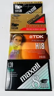 New Maxwell And TDK Cassettes HI-8 HDX Gold