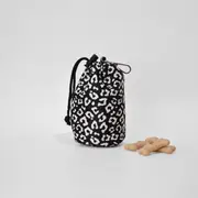 Cocopup London Drawstring Dog Treats Pouch Black Leopard