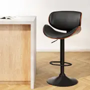 Kitchen Bar Stool Swivel Metal Black Barstool