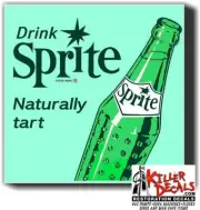 SPRITE#4) 10" SPRITE NATURALLY TART SODA DECAL POP VENDING MACHINE COOLER