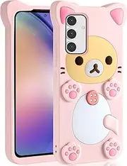 STSNano Kawaii for Galaxy A54 5G Phone Case 3D Cute Cartoon Bear Phone Cases Fashion Cool Fun Funny Bear Soft TPU Covers for Samsung Galaxy A54 5G 6.4" Silicone Cover for Women Girls Kids PK