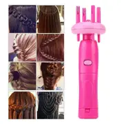 Hair Braider, Automatic Hair Braiding Tool, Electric Braider Hair Twist Tool, Pink