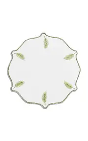 [Tiffany & Co.] Set-of-Four Wisteria Embroidered Linen Coasters