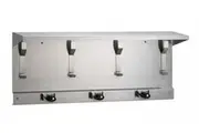 New Bradley 993 Utility Shelf With Hooks and Mop Broom Holders - Silver 5