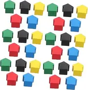 Abaodam 50pcs Pieces Game Chess Wooden Memory Chess Game Replacement Pawns Wood