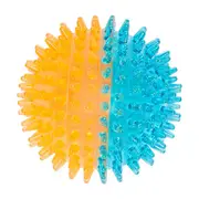 Mix Or Match 12 TPR Spiky Ball Two Tone Dog Toy Assorted