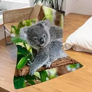 Australian Koala Bear Flannel Blankets 3D Print Animal Sofa Travel Teens Women Men for Living Portable Travel Student Blanket