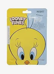 MAD Beauty Disney Looney Tunes Face Mask Tweety Moisturising & Relaxing Cloth Mask for Nourished Skin and a Beautiful Complexion, Pack of 1