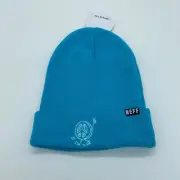 Neff Unisex Cuffed Winter Hat Warm Comfort Solid Blue Neff Logo One Size