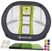 Ultra-Stable Golf Chipping Net with Golf Mat, Golf 3 Targets Net with Mat Kit