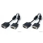 2x Connect Cable Male VGA/SVGA Cable Display Connector Cord 5m For Monitor Black