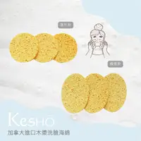 在飛比找蝦皮購物優惠-KesHo 加拿大進口木漿洗臉海綿