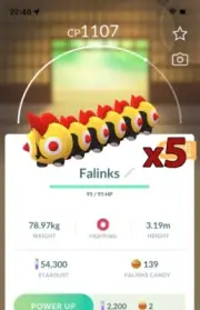 Pokemon TRADE - 5x Falinks Trade !! Good Chance of Lucky and Good IVs !!