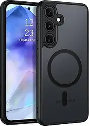 [BENTOBEN] Case for Samsung Galaxy A35 5G 6.6 inch, Compatible with Magsafe, Magnetic Frosted Translucent Back Protective Slim Phone Cover, Shockproof Case for Samsung A35 5G 2024, Black