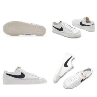 【NIKE 耐吉】休閒鞋 Blazer Low 77 運動 男鞋 經典款 舒適 復古 簡約 球鞋 穿搭 白 黑(DA6364-101)