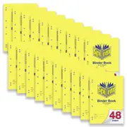 20pc Spirax 122 Binder Book A4 48-Pages 8mm Ruled Notebook Stationery Yellow