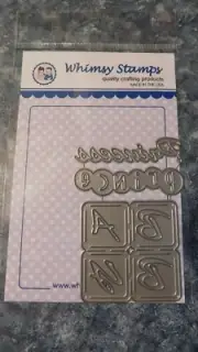 BABY'S WORDS DIE SET x WHIMSY STAMPS WSD337m - PRINCE PRINCESS BABY BLOCKS