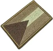[BR44] BP0208V04 Bahamas Flag Embroidered Patch Gold Border Uniform Kart Kimono, Hook Fasteners Attach to Tactical Hats and Gears