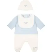 Three-piece set of logo jumpsuit 6M blue