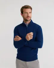 Merino Zip Neck Pure Wool Pullover