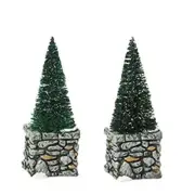 Department 56 Village Limestone Topiary Accessory Figurine Set of 2
