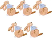 Anneome 5Pcs Bunny Iron Patches for Crafting Cute Embroidered Sewing Appliques for Clothing Bags Hats Durable and Decorative Sewing Accessories