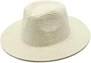 [SLEDEZ] Men's Summer Straw Hat Men's Bowler Hat Straw Hat Sunshade Beach Hat