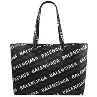 在飛比找momo購物網優惠-【Balenciaga 巴黎世家】新版經典LOGO印花拼接肩