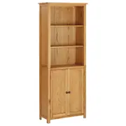 Bookcase with 2 Doors 70x30x180 cm Solid Oak Wood vidaXL