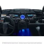 8 Switch Dash Panel Kit Inc. Switches Black Powdercoated for Polaris RZR XP1000