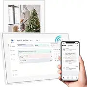 15.6 Inch Digital Calendar and Smart Chore Chart,1920x1080 FHD Smart Touchscreen Interactive Display for Family Schedules-Wall Mounted,32GB Memory Share Photos and Videos from Anywhere﻿ (White)