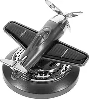 [ULTECHNOVO] Car Diffuser Solar Rotating Air Freshener Airplane Shape Ornament Aromatherapy Accessory for Car Interior