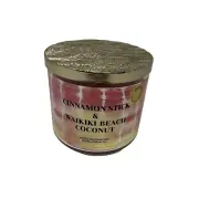 Bath & Body Works Cinnamon Stick & Waikiki Beach Coconut 3 Wick Candle Blend NEW