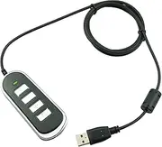 Adapter RJ9 Headset Desk Phone Connect To Coputer PC Laptop Mac Tablet Window Sofphones Devices Compatible With Plantronic Jabra Sennheiser Wireless DECT Headset With Inline Volume/Mute Control Button