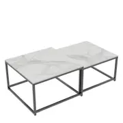 Sintered Stone Nesting Tables with Metal Frame