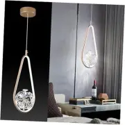 Modern LED Crystal Small Chandelier Gold Firework Pendant Light Hanging 1-Pack
