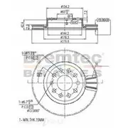 Bremtec Euro-Line GeoZinc Coated Brake Rotor - BDR16390EL