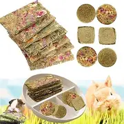 Abizoo 12 Pieces Rabbit Chew Toy, Rabbit Treat, Natural Molars Timothy Hay Herbal Floral Scent Snack Chew Toy for Rabbits, Guinea Pigs, Dwarf Rabbits, Chinchilla Hamster Toy