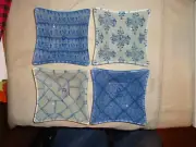 4 New Blue Prints Primo Snack Dishes-Candy-Dips-Nuts-5 x 5-Kitchen-Parties
